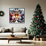 Paint by Numbers Kit for Adults Beginner, Christmas Gnome Easy Paint by Number Kits on Canvas Without Framed，DIY Acrylic Oil Painting Adults Paint by Numbers Kits for Home Wall Decor 16x16 Inch. JYXSJYYD