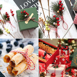 Tenn Well Red and White Twine, 656 Feet 200m Cotton Bakers Twine Ribbon for Baking, Butchers, Crafts, Gift Wrapping, Christmas Holiday Decorations Tenn Well