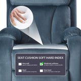 cinkehome Small Power Lift Recliner for Elderly, Lift Chair Recliners, Electric Recliner Chairs for Seniors, Remote Control, Adjustable, Side Pocket (Navy Blue) cinkehome