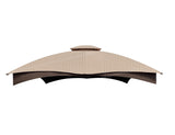 APEX GARDEN Replacement Canopy Top for The Lowe's Gazebo Model #GF-12S004B-1 / GF-12S004BTO (Beige Ripstop Fabric) APEX GARDEN