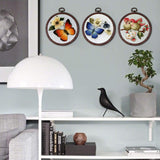 joybest 4 Pieces 6 Inch Round Embroidery Hoops Display Frame Circle, Cross Stitch Hoop Ring Imitated Wood Embroidery Kits for Art Craft Sewing and Christmas Ornaments joybest