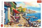TREFL 1000 Piece Jigsaw Puzzle, Sunny Embankment, Coastal City, Ocean, Adult Puzzles, Trefl 10527 Trefl