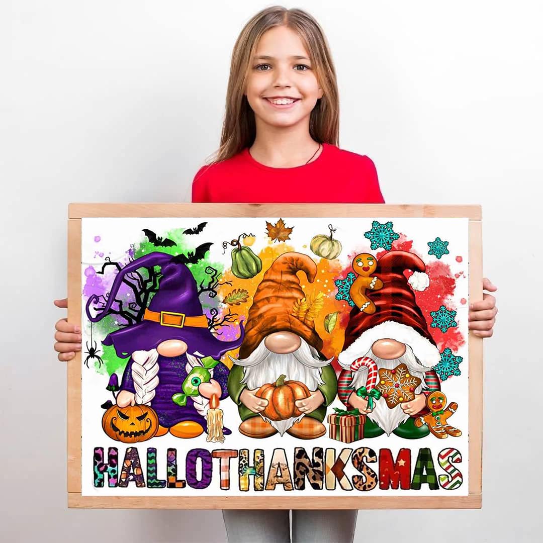 Halloween Gnome Diamond Art Kits for Adults - Thanksgiving Fall 5D Diamond Painting Kits for Adults Beginners,Christmas Full Drill DIY Diamond Dot Gem Art Kit Wall Home Decor Arts Craft 12X16 inch Tiwabb