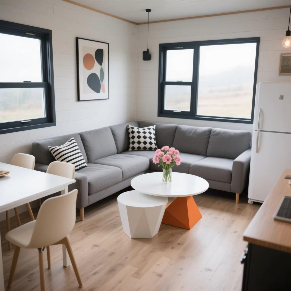 Expandable Modular Tiny Home, Prefab Tiny Home for Sale, 2 Bedroom Container House with Kitchen and Bathroom, Tiny House to Live in for Adults Generic