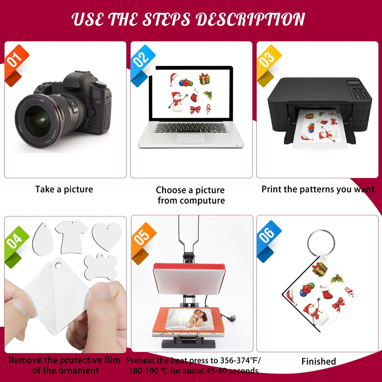 Deekypol 99Pcs Sublimation Blanks Products, Sublimation Starter Kits Including Blank Fridge Magnet, Garden Flag, Keychain Earring Mouse Pad Blank Sublimation Kits for Beginners Heat Transfer Craft Deekypol