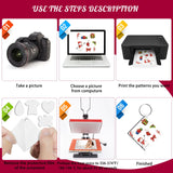 Deekypol 99Pcs Sublimation Blanks Products, Sublimation Starter Kits Including Blank Fridge Magnet, Garden Flag, Keychain Earring Mouse Pad Blank Sublimation Kits for Beginners Heat Transfer Craft Deekypol