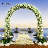 Metal Garden Arch,7.8 Feet High x 5.5 Feet Wide Sturdy Metal Arbor with Sharp Ends for Climbing Vines and Plants,Weddings Quinceaneras Party Decoration LeJoy Garden