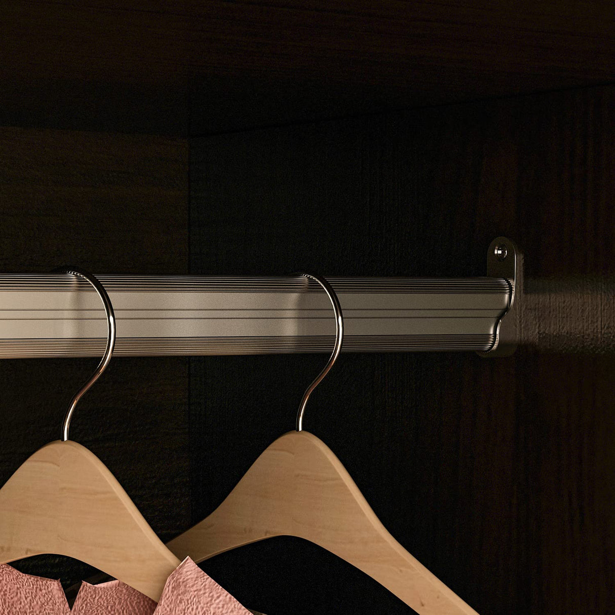 AIEGLE 4 Doors Wardrobe Armoire with Mirror, 63" Wide Large Freestanding Armoire Wardrobe Closet with 2 Drawers, Shelves & 2 Hanging Rods, Bedroom Clothes Storage Cabinet Organizer, Black Brown AIEGLE