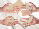 Summer-Ray 20 Wooden Unicorn Laser Cutout DIY Craft Home Decoration Art Embellishment Room Decoration Summer-Ray.com
