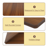 HiCaptain Foldable Dog Crate Table Topper, 48 inches Wooden Dog Kennel Table Topper, Durable Decorative Dog Kennel Table Topper for Large Dogs - Rustic Style HiCaptain