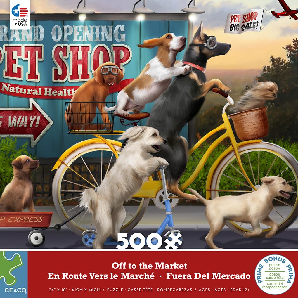 Ceaco - Off to The Market - 500 Piece Jigsaw Puzzle Ceaco