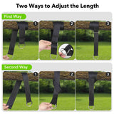 Frocopo Extra Long Tree Swing Kit, 5FT Premium Nylon Straps Hold 2200LBS, Safety Lock Carabiners, Hammock Hanging Strap Quick & Easy Installation Frocopo