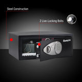 SentrySafe Shelf Safe with Digital Keypad Lock, Steel Safe with Interior Lining and Bolt Down Kit for Money, Jewelry, or Gun Storage, 0.78 Cubic Feet, 7.1 x 16.9 x 13.8 Inches, X075 SentrySafe