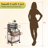 Jakyitvi 6-Tier Rolling Bathroom Storage Cart with Mesh Drawer, Metal Utility Cart with Lockable Wheels for Towels, Toiletries, and Cleaning Supplies, Organization Cart for Bathroom, Kitchen, Laundry Jakyitvi