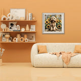 5D Diamond Art Kits for Adults,Dog Special Shape Diamond Painting Kits for Beginners,Sunflower DIY Crystal Paint by Diamonds Dots Gem Art Craft for Home Decor 11.8x11.8 Inch Acelii