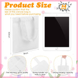 Amylove Mini Tote Bag Sublimation Blank Canvas Tote Bags Reusable Grocery Bags DIY Sack Goody Bag for Party Event Bag(8.5 x 8 Inch,White,24 Pcs) Amylove