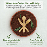 EcoPreps 100% Compostable Wooden Cutlery Set (360 PCS - 150 Forks, 125 Spoons, 85 Knives) Eco-Friendly, Natural, Biodegradable Disposable Utensils Set | Birch Wood Disposable Forks, Knives, and Spoons EcoPreps
