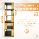 DIBAG Rotating Bookshelf - 15.75"x15.75"x63.19", Made of MDF, 360º, Assembly Tools Included - Spinning Bookshelf Tower, Revolving Bookcase, Swivel Bookcase, Rotating Bookshelf Tower DIBAG