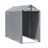 Flamaker Storage Shed 6' x 3' Metal Frame Outdoor Waterproof Carport Shelter with Rollup & Zipper Door Garage Tent for Bike, Motorcycle, Firewood Flamaker