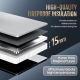 KAER Fireproof 16-20 Gun Safe Cabinet 1400°F / 45 Minutes Backlit Electronic Lock with 5 Active Bolts + 2 Deadbolts 90-180° External Hinges Interior Door Storage | Rotary Handle for Home (Grey) KAER