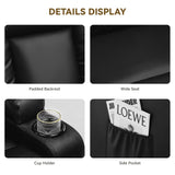 COMHOMA Recliner Chair, Swivel Rocker Recliners, Massage and Heat Reclining Chair, Reclining Sofa with Side Pockets, Cup Holders for Living Room, Bedroom (Black) COMHOMA