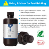 ANYCUBIC 3D Printer Resin, 405nm UV Plant-Based Rapid Resin, Low Odor, Photopolymer Resin for LCD 3D Printing, 500g Grey ANYCUBIC