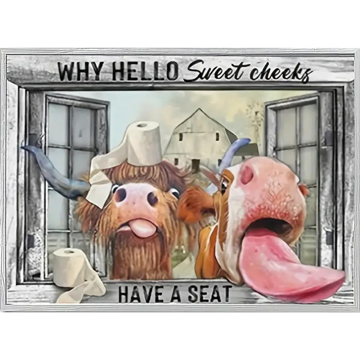 MOMDEDP Highland Cow Diamond Painting Kits for Adults - 5D Cow Diamond Art Kits for Beginners, DIY Cow Diamond Art Painting Crafts Funny Cow for Decor Home Walls Gifts 12X16Inch MOMDEDP