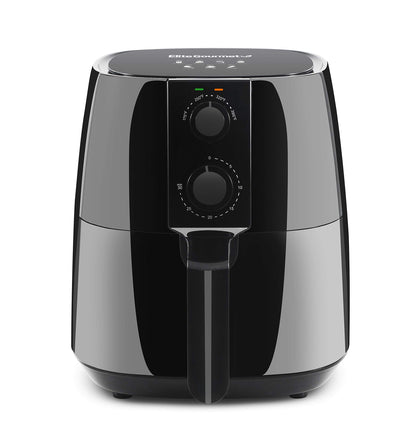 Elite Gourmet EAF4617 Electric Digital Hot Air Fryer, 1350Watts, Oil-Less Healthy Cooker, Timer & Temperature Controls, 4 Quart, Black