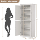 IDEALHOUSE Pantry Cabinet,70" Tall Kitchen Pantry Cabinet with Doors and Adjustable Shelves, Freestanding Cupboard, Tall Storage Cabinet for Bathroom, Dining Room, Living Room (Antique White) IDEALHOUSE