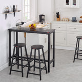 Sturdy Black High Top Bar Table by Mr IRONSTONE - Sleek Design for Narrow Spaces Mr IRONSTONE