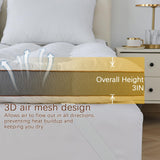 WhatsBedding 3 Inch Memory Foam Mattress Topper Full, Extra Soft Pillow Top Mattress Topper with Breathable Air Mesh Sides, 1700GSM Fluffy Shredded Memory Foam Filled & Thicked Down Alternative-Lined WhatsBedding