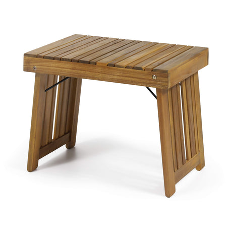 Christopher Knight Home Hilton Outdoor Acacia Wood Folding Side Table, Teak Finish Christopher Knight Home