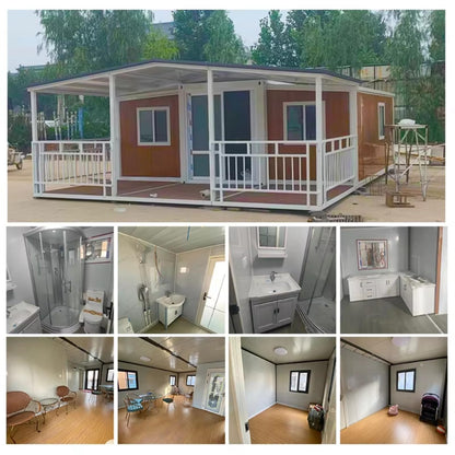 Custom Design Outdoor Modern fold prefab Tiny House Tiny Homes Houses on Wheels 2 Bedroom - WoodArtSupply