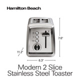Hamilton Beach 2 Slice Toaster with Extra-Wide Slots, Bagel Setting, Toast Boost, Slide-Out Crumb Tray, Auto-Shutoff & Cancel Button, Defrost Function, Stainless Steel (22794) Hamilton Beach