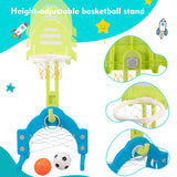 NYEEKOY 6 in 1 Toddler Slide and Swing Playset Indoor Outdoor Freestanding Playground Kids Slide Climber Swing Set with Basketball Hoop for Kids Age 3-12, Backyards Slide for Baby Nyeekoy