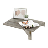 Furinno Hermite Wall Mounting Folding Table, French Oak Furinno