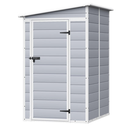 Homall Resin Outdoor Storage Shed, 5 X 4 FT Garden Tool Sheds & Outdoor Storage House with Single Lockable Door for Backyard Garden Patio Lawn - WoodArtSupply