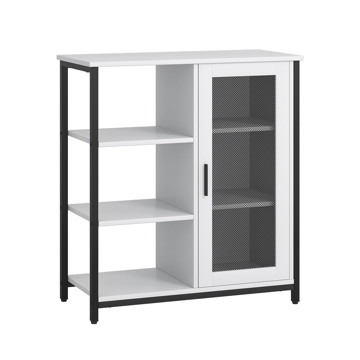 LVSOMT Mini Coffee Bar Cabinet with Storage, 27.5'' Small Kitchen Bar Table, Cute Corner Bar Cabinet for Tea, Buffet Sideboard Cabinet for Dining Room, Farmhouse Coffee Station for Wine (Pure White) LVSOMT