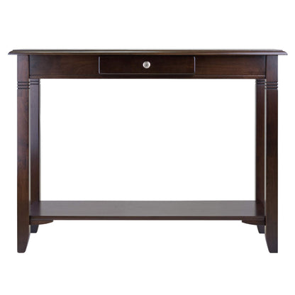 Winsome Nolan 30 x 40 x 15.98-Inch Composite Wood Console Table With Drawer, Cappuccino (40640) - WoodArtSupply