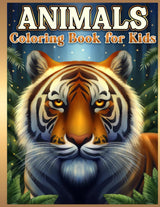 Animals Coloring Book for Kids: For Boys and Girls Ages 4-8 and 8-12 WoodArtSupply