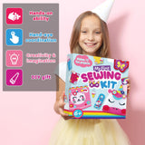 ZOIIWA 12Sets My First Felt Sewing Kit for Kid Arts Crafts Unicorn Felt DIY Craft Kit DIY Stuffed Mermaid Purse Bags Pillow with Instruction Embroidery Gift for Girl Boy Beginners Ages 4+ Learn to Sew ZOIIWA