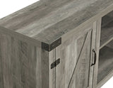 Walker Edison Georgetown Modern Farmhouse Double Barn Door TV Stand for TVs up to 65 Inches, 58 Inch, Grey Walker Edison