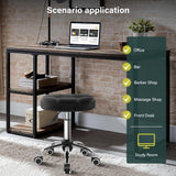 Black Minimalist Swivel Stool with Wheel Perfect for Work SPA Shop Massage Height-Adjustable and Cost-Effective Rolling Stool Chair with Square Seat BFTOU