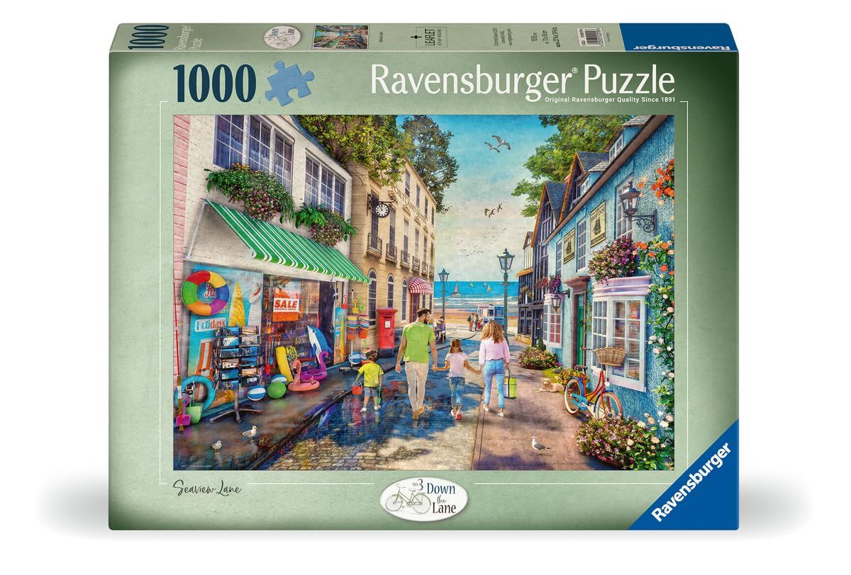 Ravensburger Seaview Lane 1000 Piece Jigsaw Puzzle for Adults | Unique, Pieces | Anti-Glare Surface | FSC Certified, Eco-Friendly | Amazon Exclusive Ravensburger