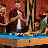 Goplus 48 Inch Game Table, 3-in-1 Combo Table Set w/Adult Size Foosball Table, Pool Table, Slide Hockey Table, Multi Game Table w/Billiard, Soccer & Hockey for Arcade, Party, Family Night, Game Room Goplus