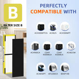 FLT4825 HEPA Filter B Replacement Compatible with G-Guardian Air Purifiers AC4825 AC4825E AC4825W AC4300 AC4800 AC4900 AC4850,4 H13 True HEPA Filters+8 Carbon Pre-Filters Pulluty