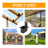 2x4 pergola Brackets kit (Actual: 1.6x3.6 Inch), 8 Pcs Pergola Post Top Rafter Brackets Deck Railing Brackets，2x4 Brackets for Wood，for Pergolas Gazebo Sunroom Carport(with Screws) XIHUWZ