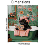 Black Cat Paint by Number for Adults,Funny Animal Painting by Numbers,DIY Acrylic for Beginners Unframed,Easy Paint by Numbers Adults on Canvas for Decor 16x20inch Canrichshop