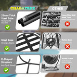 CHABATREE Egg Chair with Stand,Patio Rattan Wicker Hanging Swing Egg Chair Hammock Chair for Bedroom Porch Garden,Thickened Aluminum Alloy Steel Frame and UV Resistant Cushion,350LBS Capacity CHABATREE