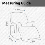 KEKUOU Recliner Chair Covers Lazy Boy Recliner Covers Stretch Couch Cover Slipcovers 1 Piece Furniture Protector with Elastic Bottom for Dog,Kids.(Recliner, Beige) KEKUOU